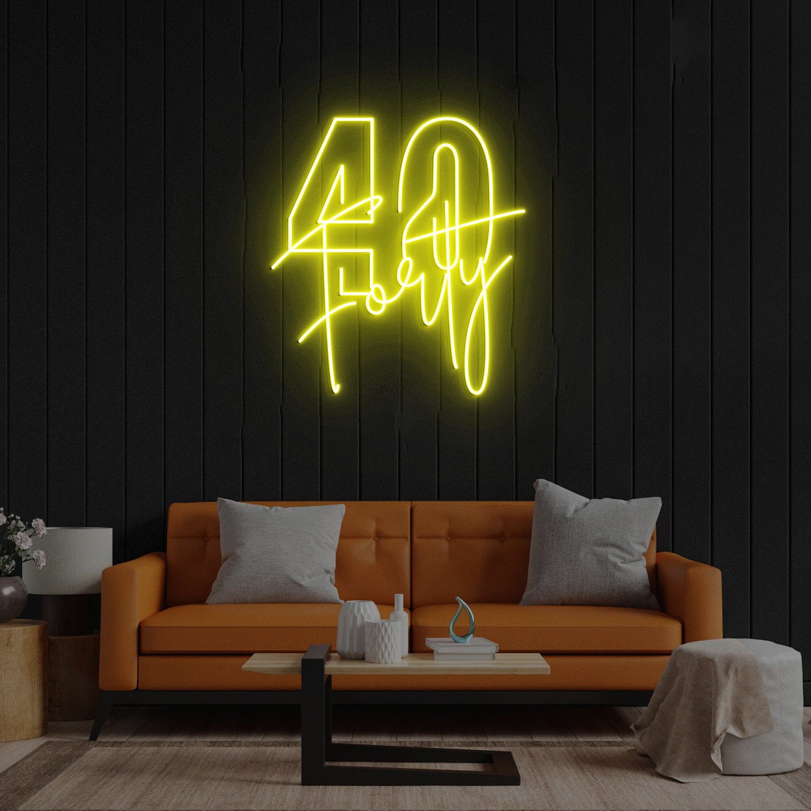 40 Forty Neon Sign, 40th Birthday Decorations,Custom Birthday Neon Light Sign, 40th Birthday Decor, 40th Birthday Neon Sign