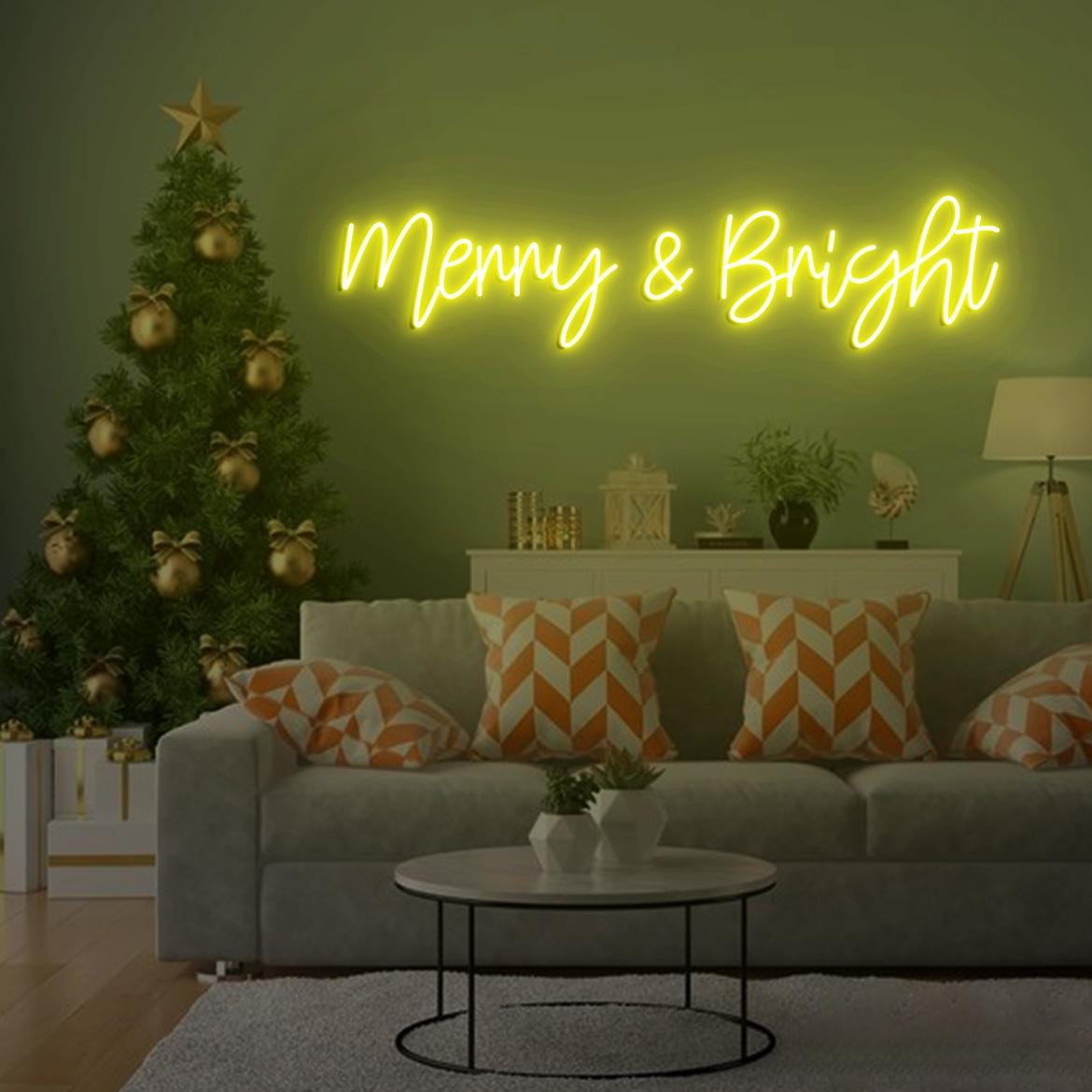 Merry and Bright Neon Sign, Merry Bright Holiday Home Decor, Sign for Xmas decor, Decorative Sign for Christmas Festive, Holiday Signs