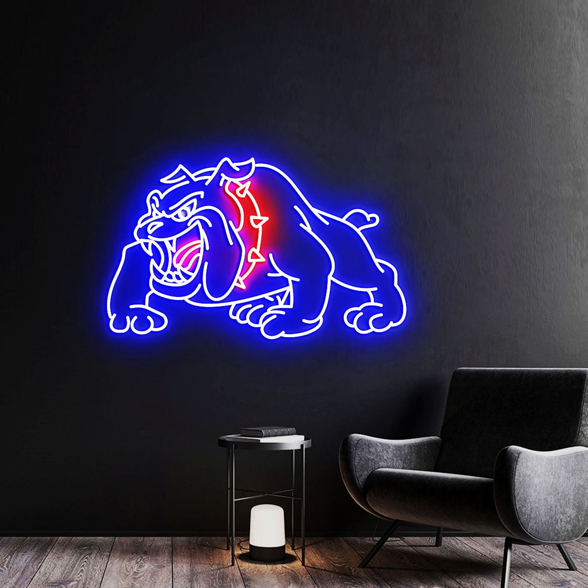 Bulldog Neon Light, Neon Sign Light Decor, Bulldog Bedroom Neon Sign, Bedroom Neon Lights, Home Neon Light, Animal Neon Sign Wall Decoration