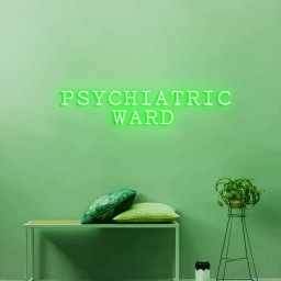 Psychiatric Ward Neon Sign Light, Funny Sign for Door Hanging, Cool Sign for office door