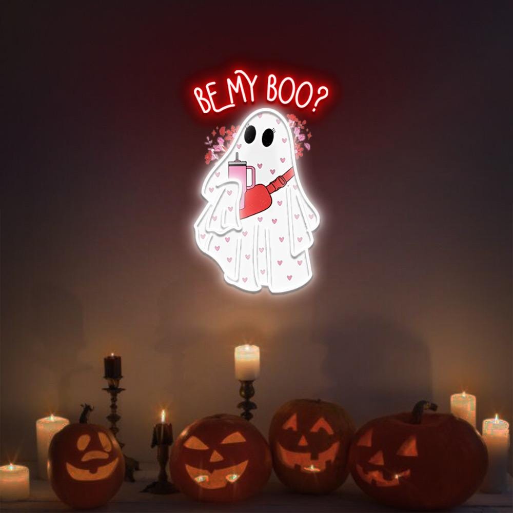 Be My Boo Neon Sign, Ghost Neon, Valentines Day Neon Sign, XOXO Neon, Women Valentines Day Neon Gifts, Heart Neon Sign, Happy Valentines