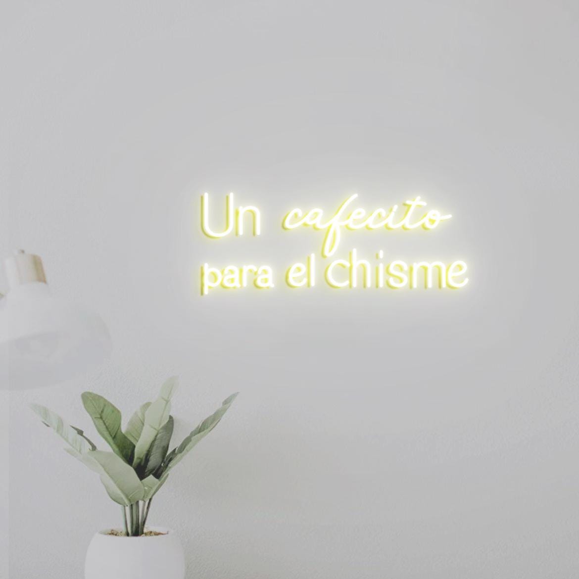 Un cafecito para el chisme Sign Neon Light, Spanish kitchen Decor, Spanish Coffee Sign, cafetería Sign, café Sign
