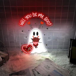 Will You Be My Boo Neon Sign, Ghost Neon, Valentines Day Hoodie, XOXO Neon, Women Valentines Day Neon Sign, Heart Neon, Happy Valentines Day