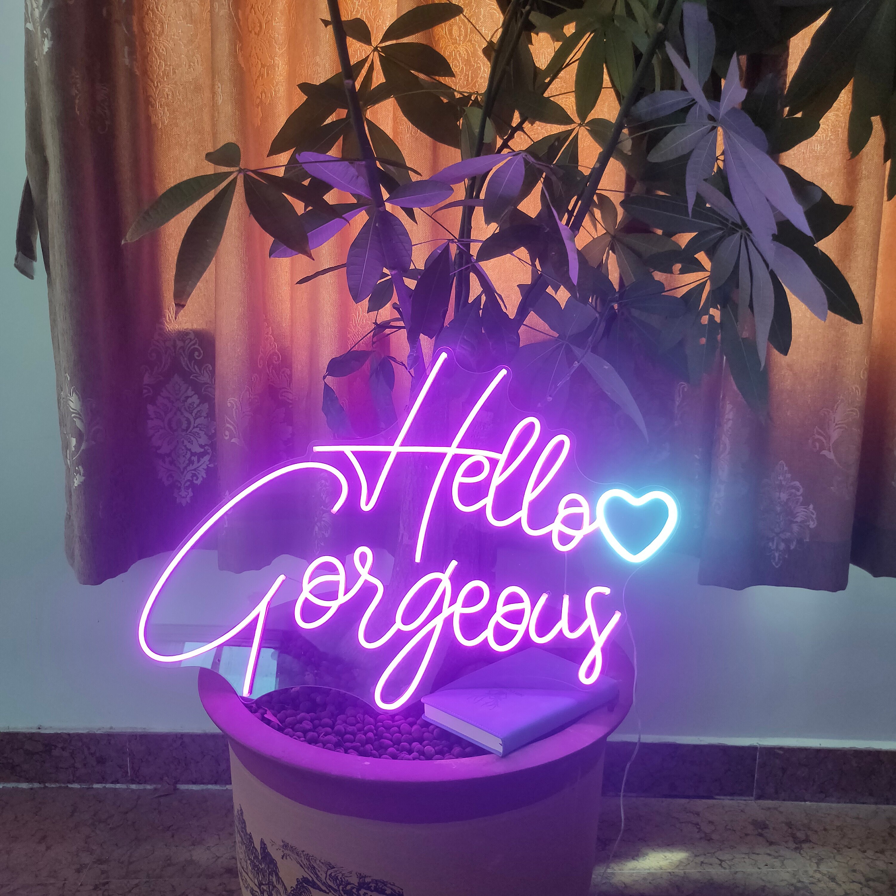 Custom Neon Sign | Hello Gorgeous Neon Sign | Wedding Neon Sign | Led neon sign | Customized Neon Sign | Neon Name Sign| Neon Sign Light