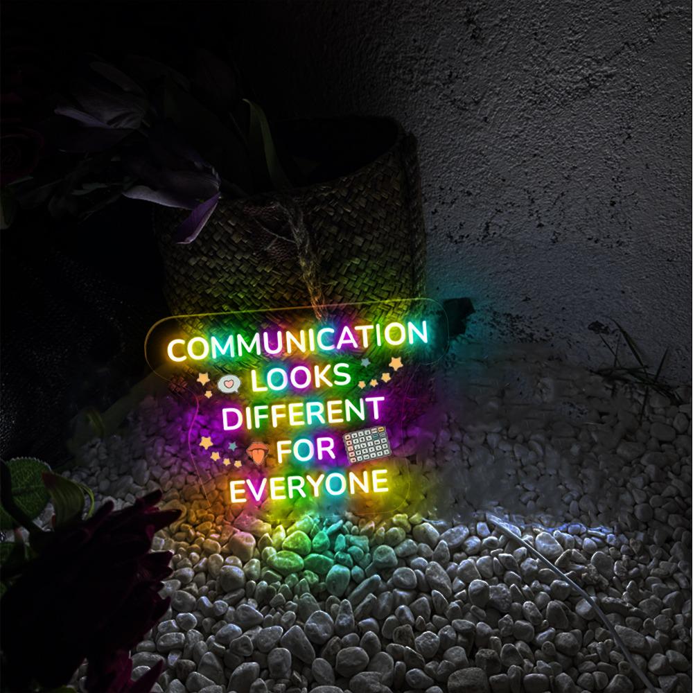AAC SPED Teacher Inclusion Neon, Your Words Matter Neon, Neurodiversity Bcba Slp OT Teachers Gift, Language Special Education, Words Matter