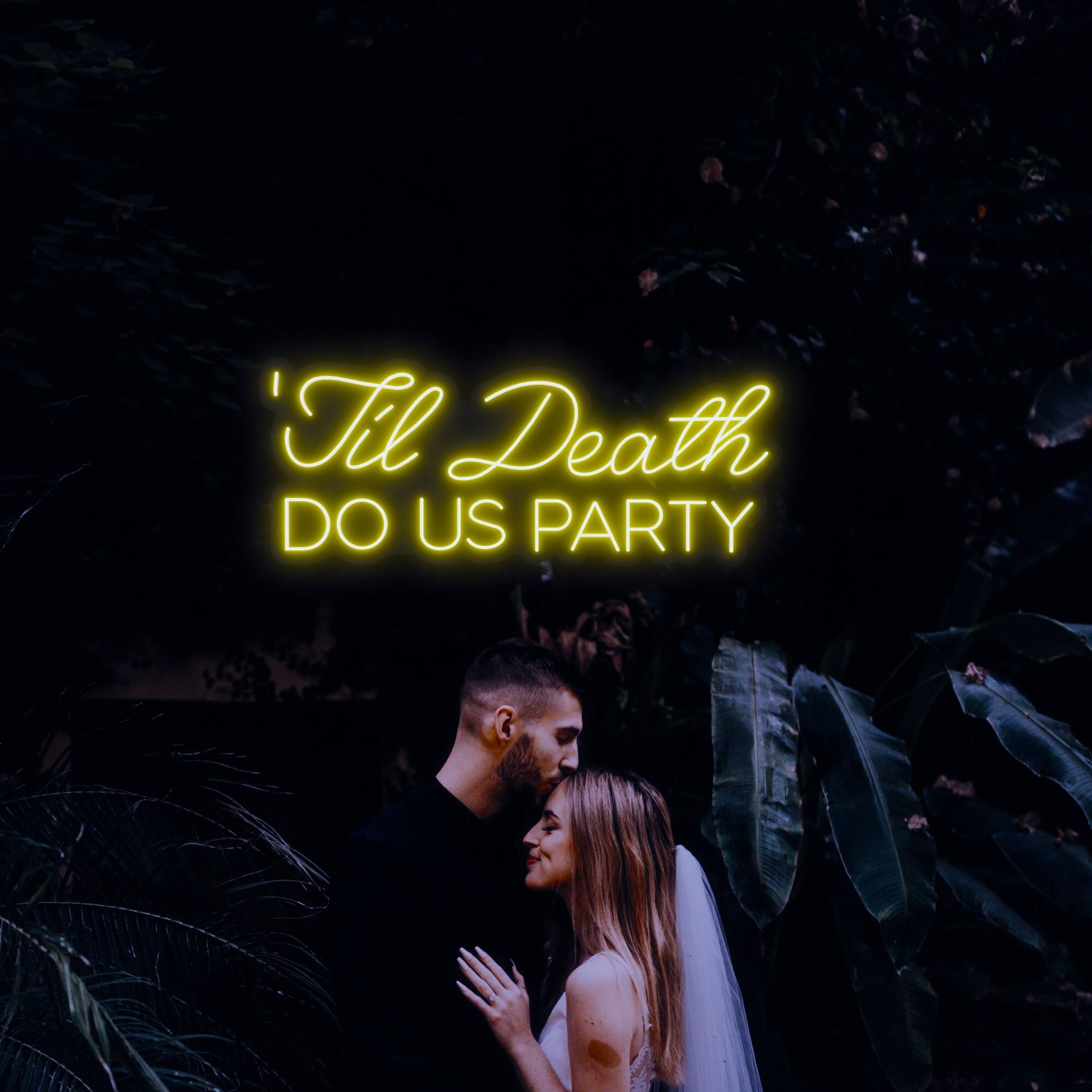 Til Death DO US Party Custom LED Neon Sign/ Night Light Home Bedroom/ Wall Decor/ Personalized Gift/ Wedding Engagement Party Bar Decoration