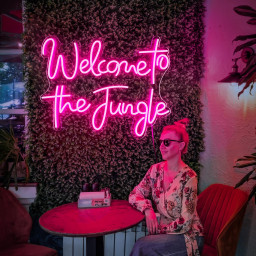 Welcome To The Jungle Neon Sign, Neon Art Signs, LedWall Hanging Bar Sign,Party Home Bedroom Decor, Light Up Signs,Neon Sign,Wall Neon Art