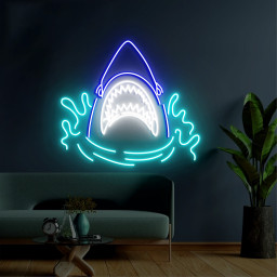 Shark Neon Light, Neon Sign Light Decor, Shark Bedroom Neon Sign, Sea Shark Led Light, Home Neon Lights, Shark Wall Decoration