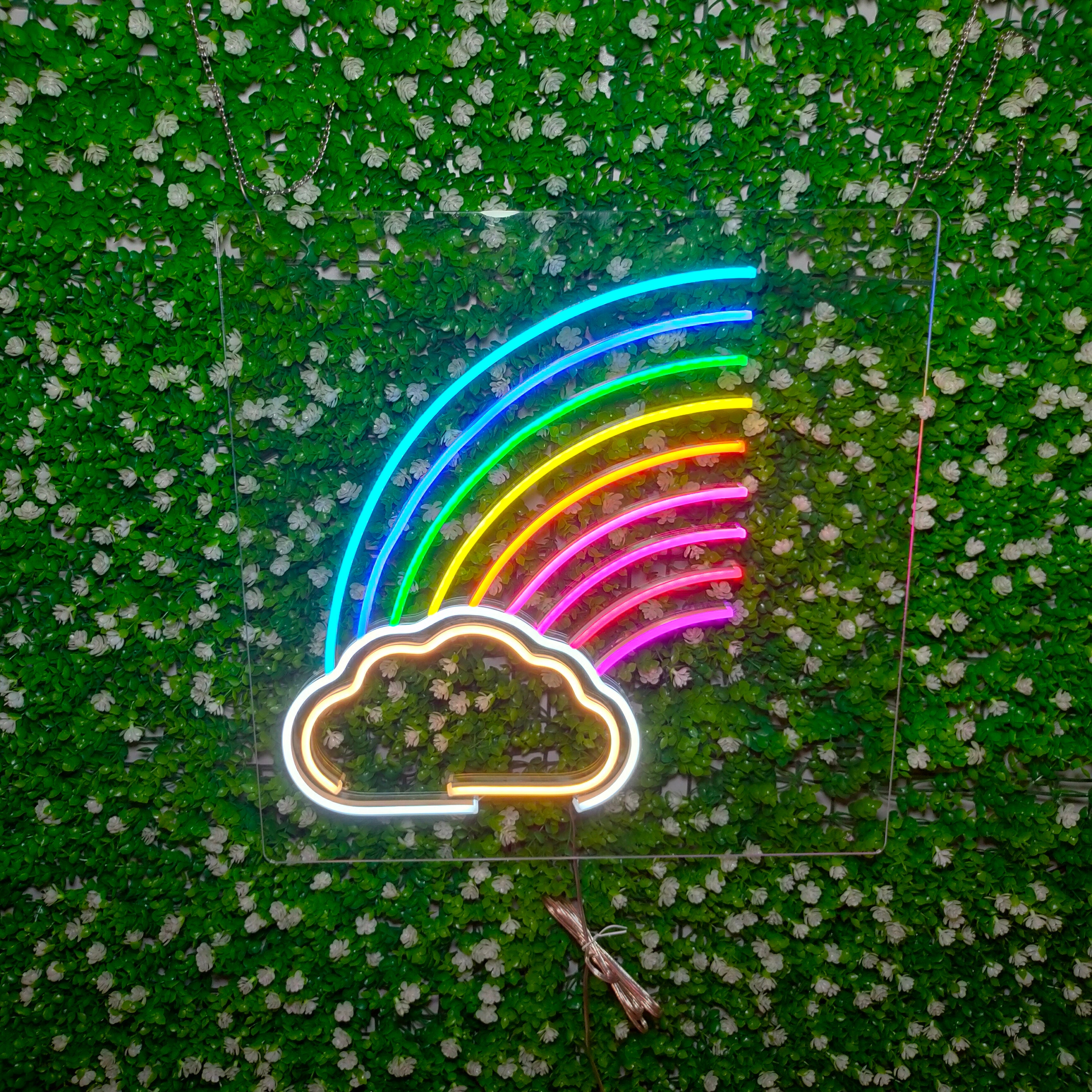 Custom Rainbow Neon Sign Cloud Led Light Wedding Decoration for Bedroom Birthday Gift Party Home Decor Personalized Bar Hotel Neon Light 12V