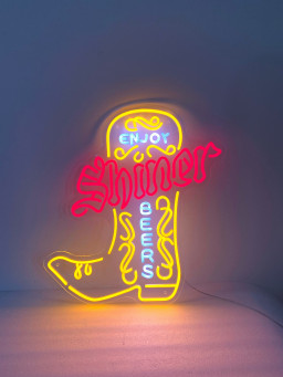 Shiner Neon Light, Neon Sign Light Decor, Boot Neon Sign, Bedroom Neon Lights, Home Neon Lights, Bar Wall Decoration