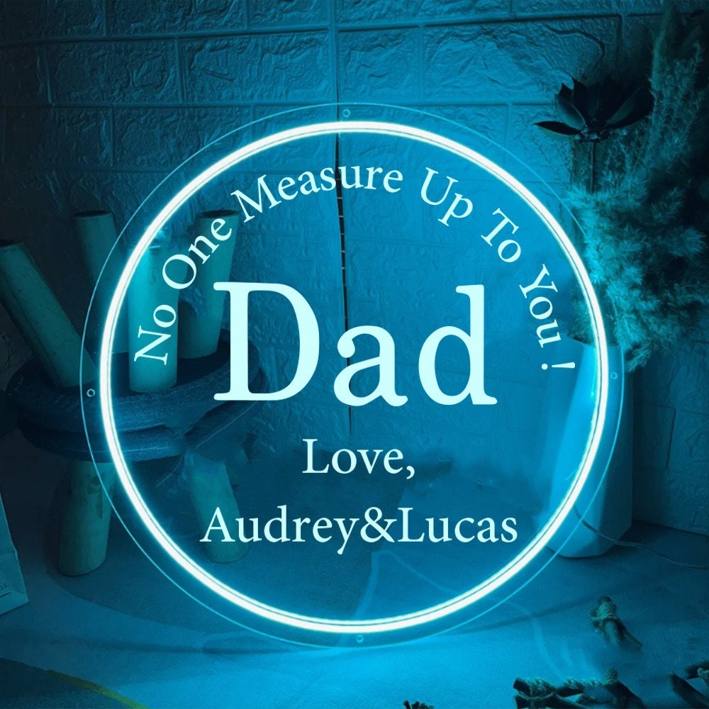 Custom Daddy Neon Sign, Papa With Kids Name, First Bump Neon Sign, Customized Kid Names, Father's Day Neon Sign, Dad Neon Sign, Gift For Dad
