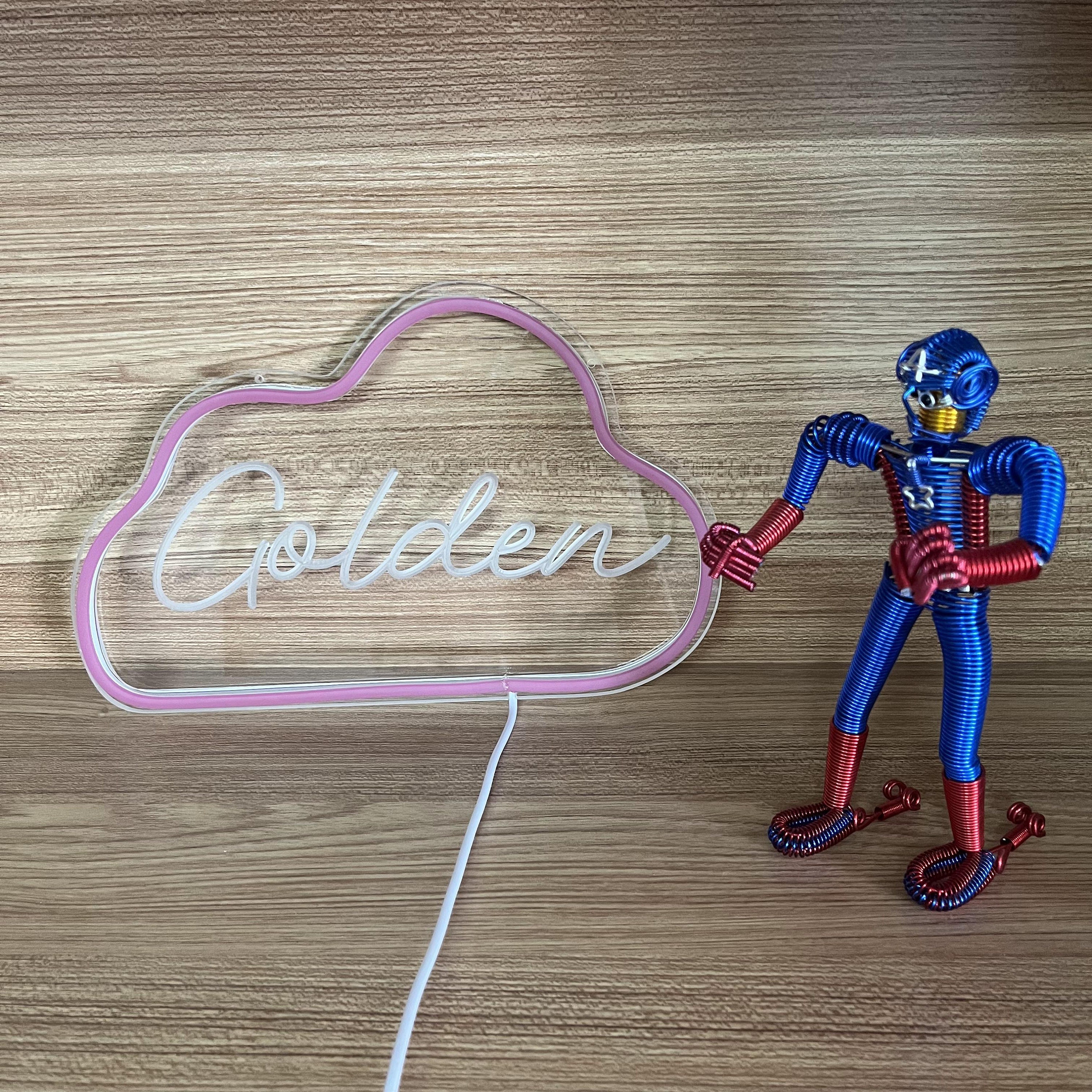 Neon Sign Name Custom Night Light USB Aesthetic Children Room Decor for Girl Boy Kids Bedroom Birthday Gift Led Lamp Anime Wall Home Cartoon