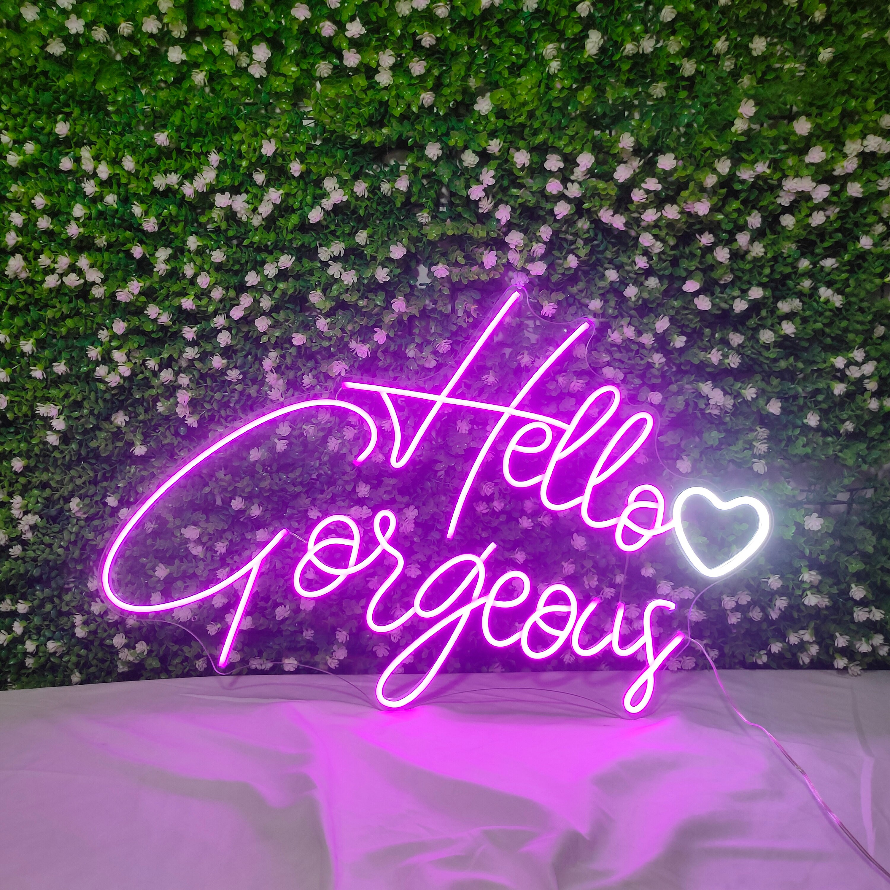 Custom Neon Sign | Hello Gorgeous Neon Sign | Wedding Neon Sign | Led neon sign | Customized Neon Sign | Neon Name Sign| Neon Sign Light