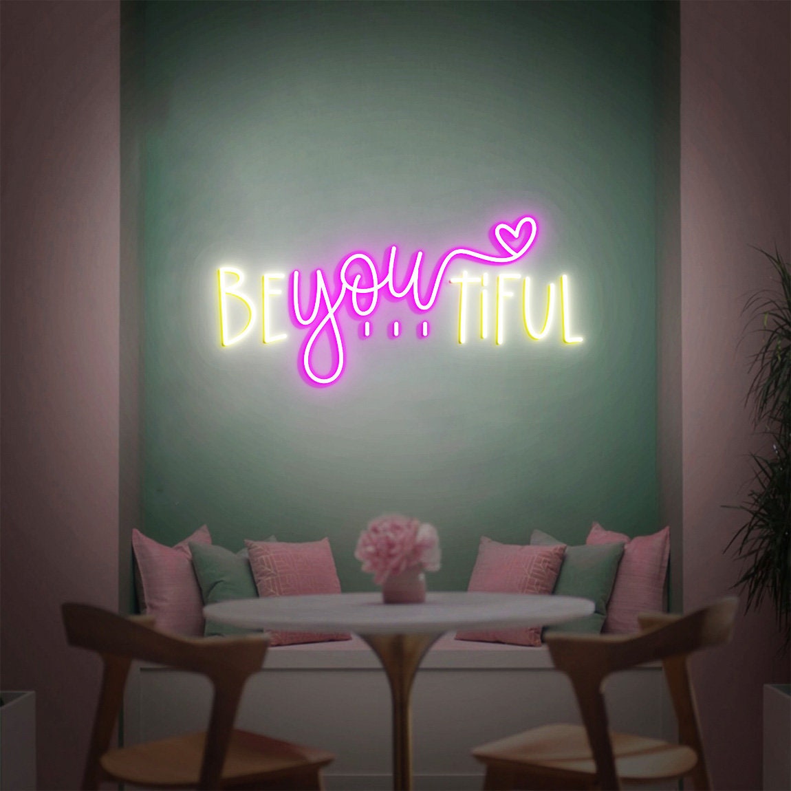 Custom Be You Tiful Sign, BeYouTiful Sign for Girl Bedroom Decor, Makeup Room Sign, Custom Beautiful Sign Gift for Beauty Salon