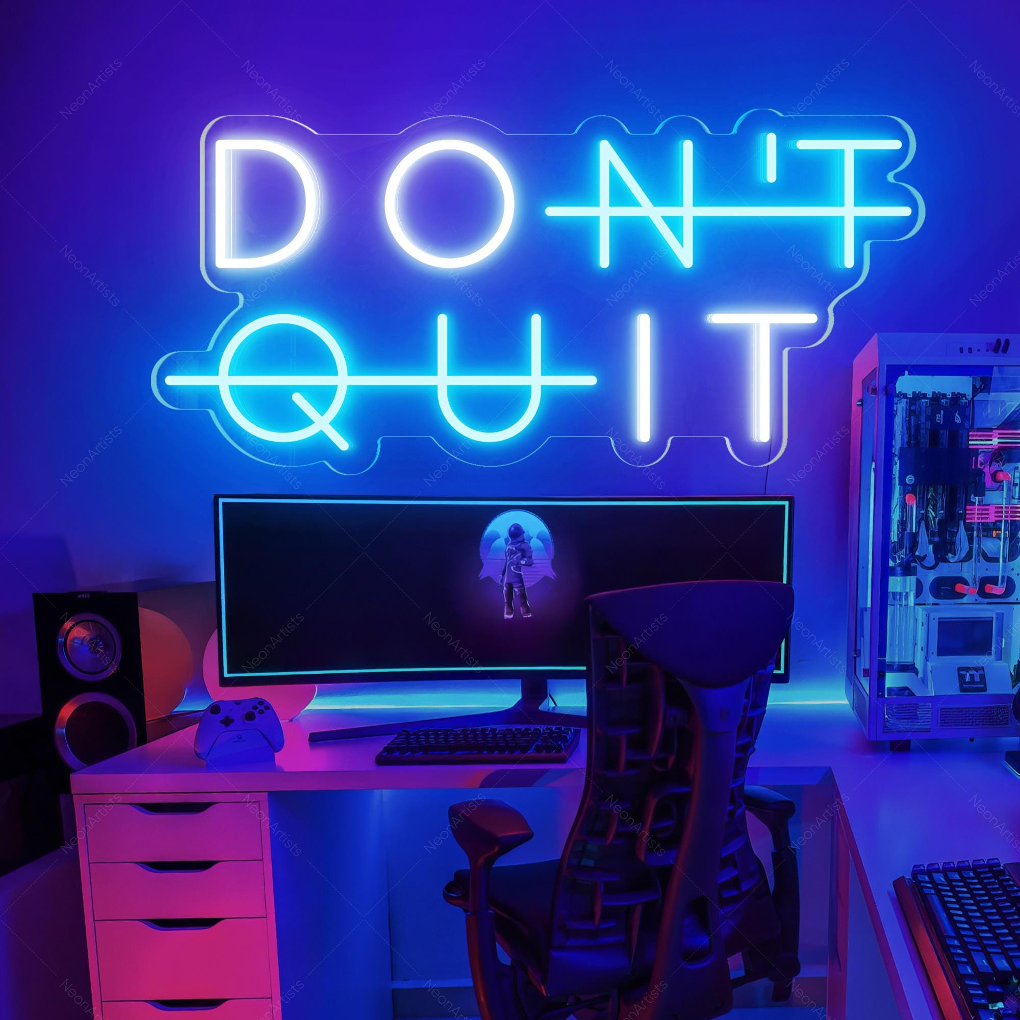 Don't Quit Neon Sign , Gym Business Sign , Wall decorations Gym Motivational Quotes , Wall Art Neon Light, Home Neon Decor ,Led Fitness Sign