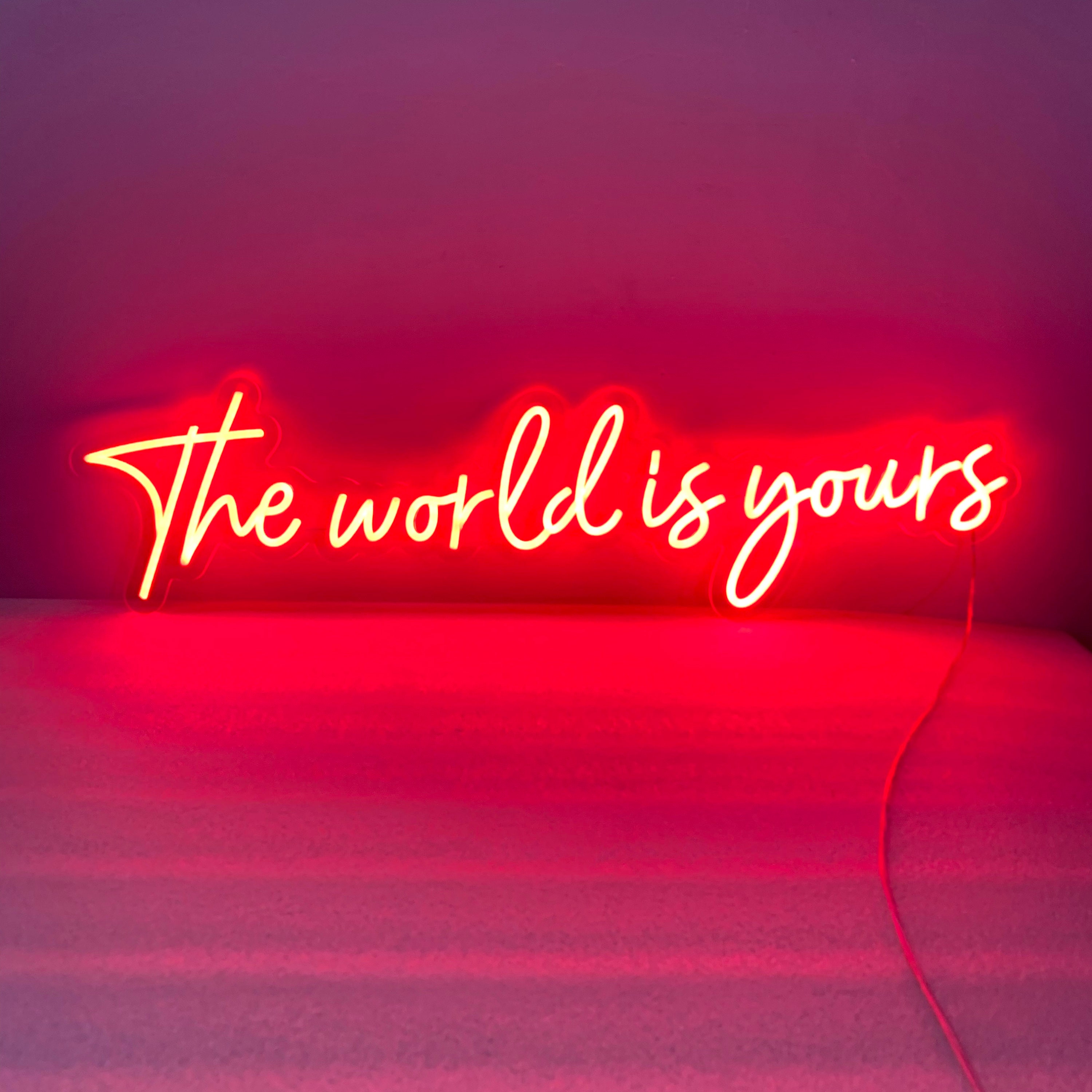The world is yours Neon Sign, Neon Sign Bedroom, Neon Wall Art for Home Decor, Wall Hanging
