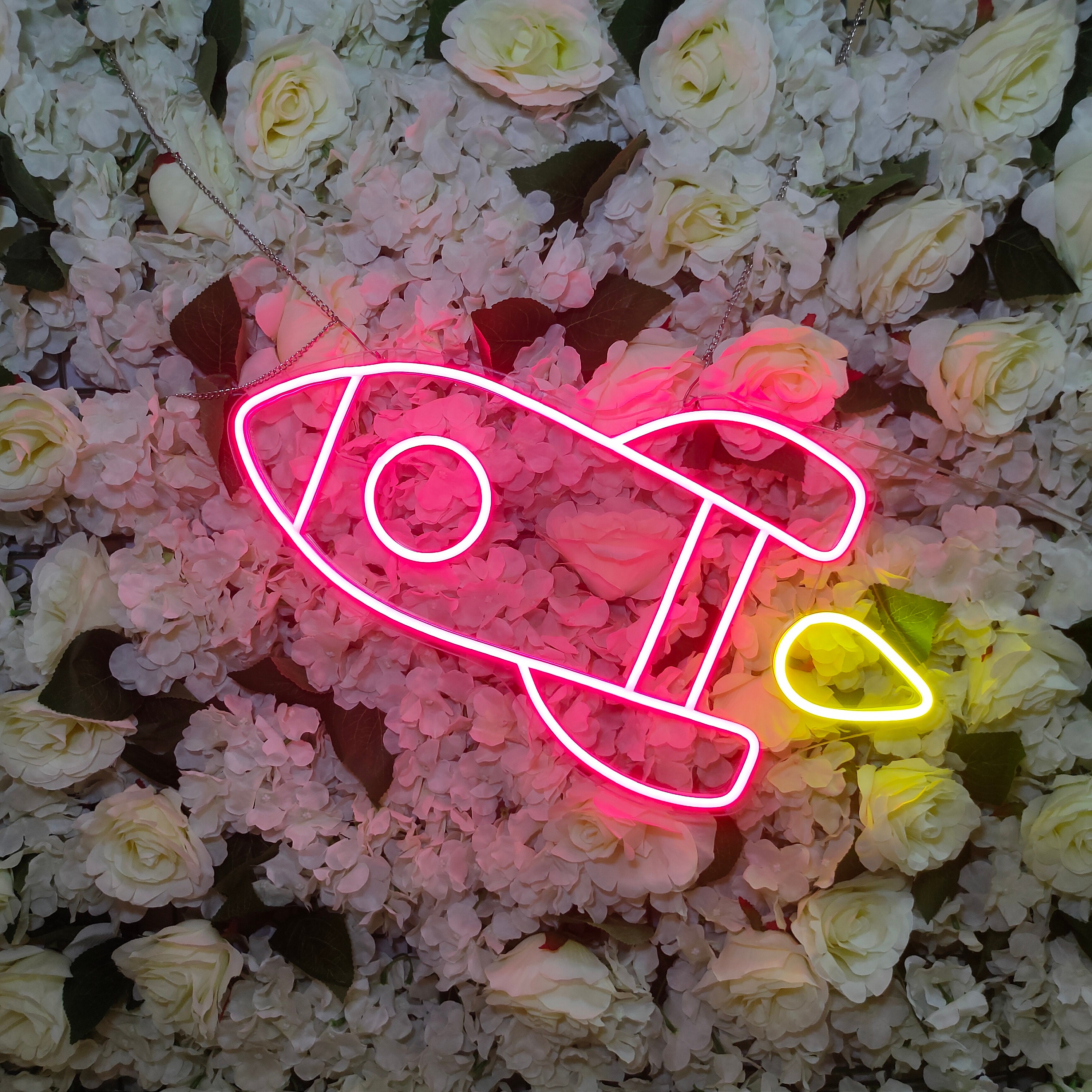 Neon Sign Rocket Decoration Custom Lights Room Home Decor Bedroom wall Hanging Bar Club Boy Personalized gifts Flexible light strip Banner