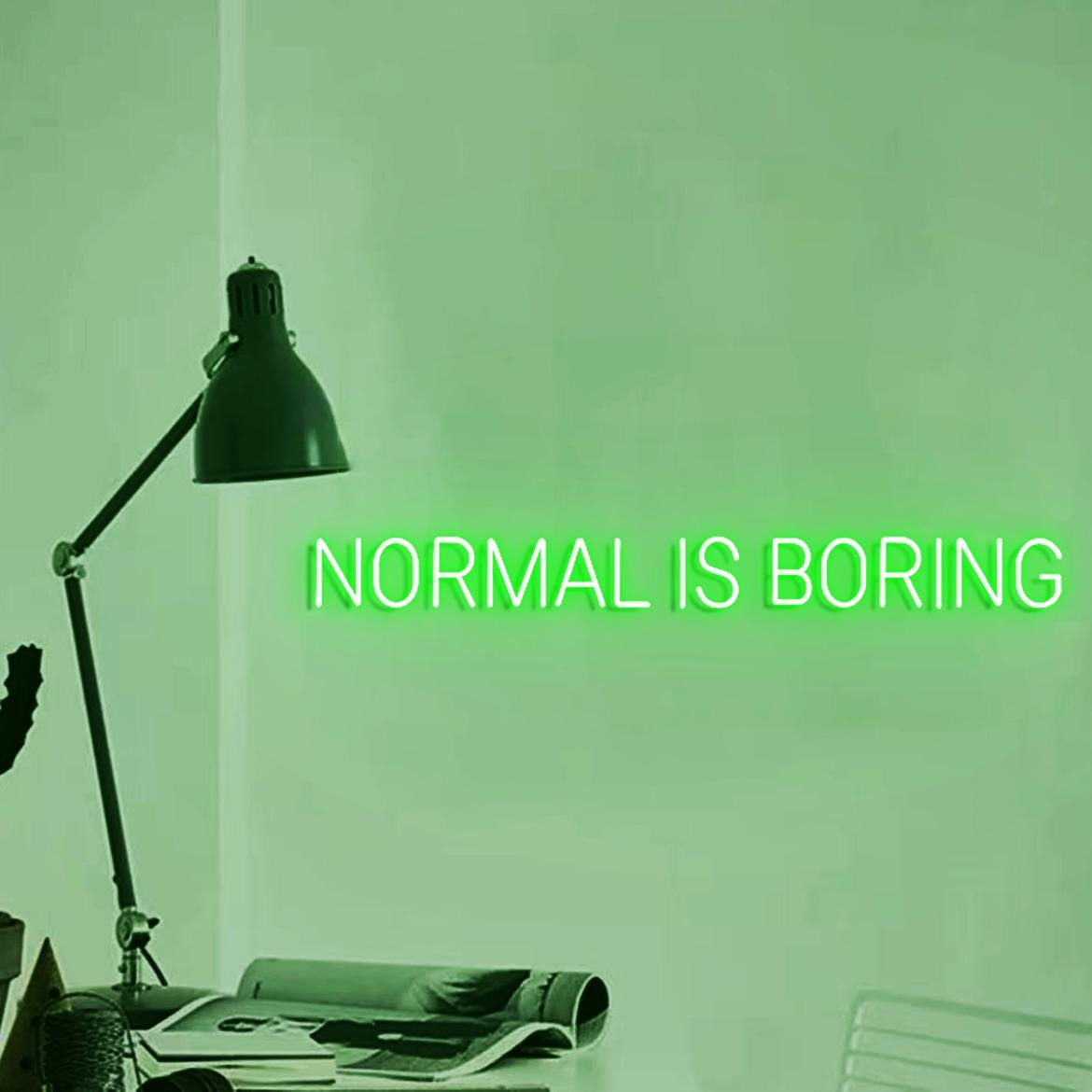 Custom Neon Sign Normal is Boring, Normal is Boring Sign, New Sign for Wall Decor, Motivational Wall Hanging, Neon Sign