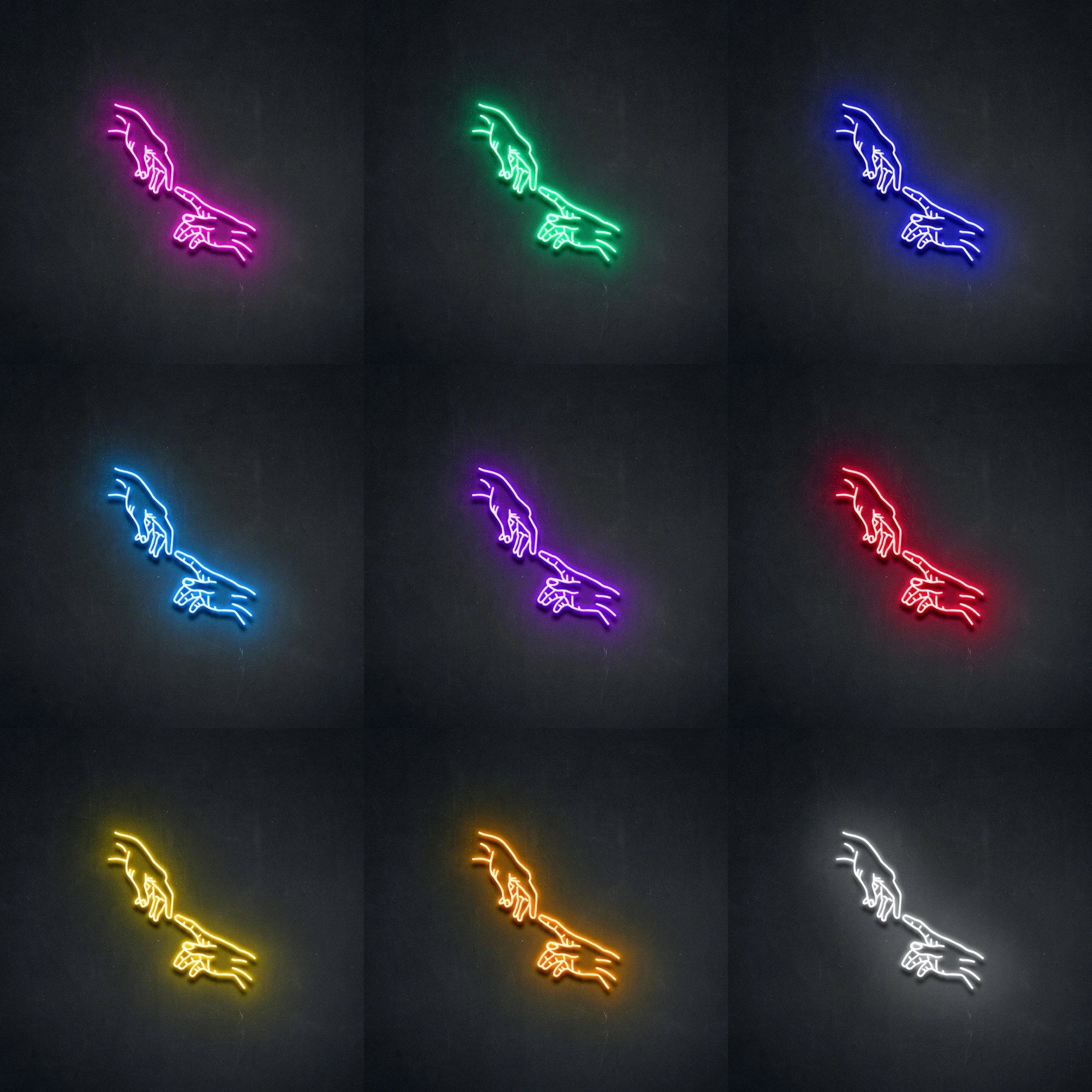 Hands of God Neon Sign, Hand of God Wall Art Neon Sign, Interior Bedroom Neon Light Decor, Hand of God Jesus Light Sign, Hand Joint Led Sign