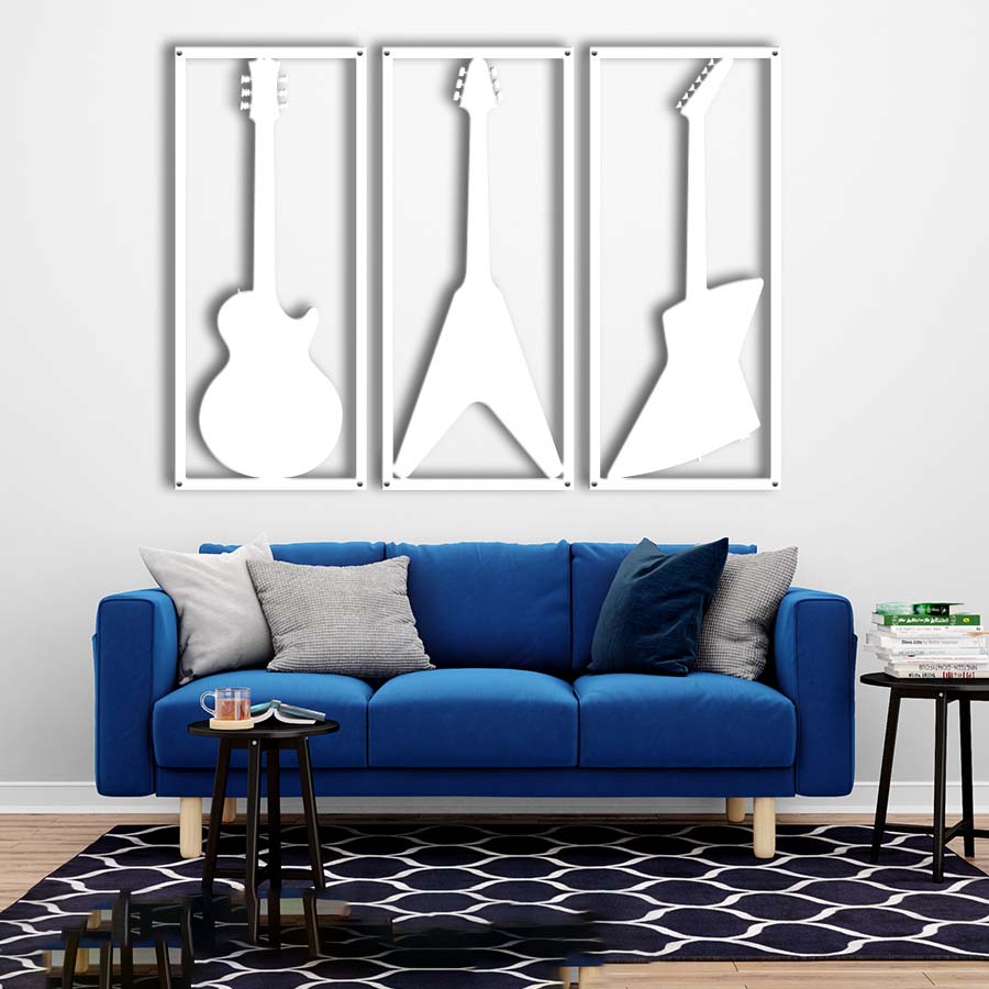 Life-size Guitar Trio Framed