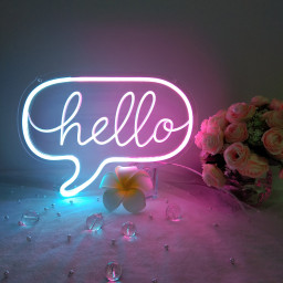 Neon Sign Light Hello Led USB 5v Personalized Birthday Decoration Room Bar Home Bedroom Party Wall Decor Neon Mural Ornament Gift