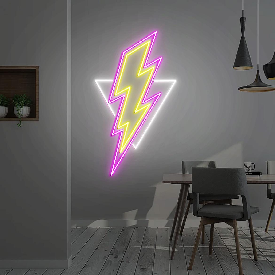 Lightning Bolt Neon Sign, Lightning Bolt Shape Wall Art, Thunder Bolt Lightning, Game Boy Room Decor, Bolt Gift for Kids