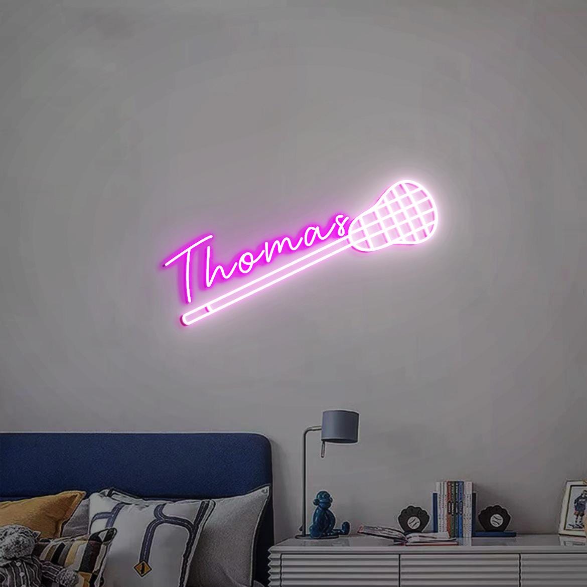 Lacrosse Neon Sign, Lacrosse Stick with Name Sign, Lacrosse Sports Sign, Lacrosse Sign Decor, Lacrosse Gift, Lacrosse Birthday Gift