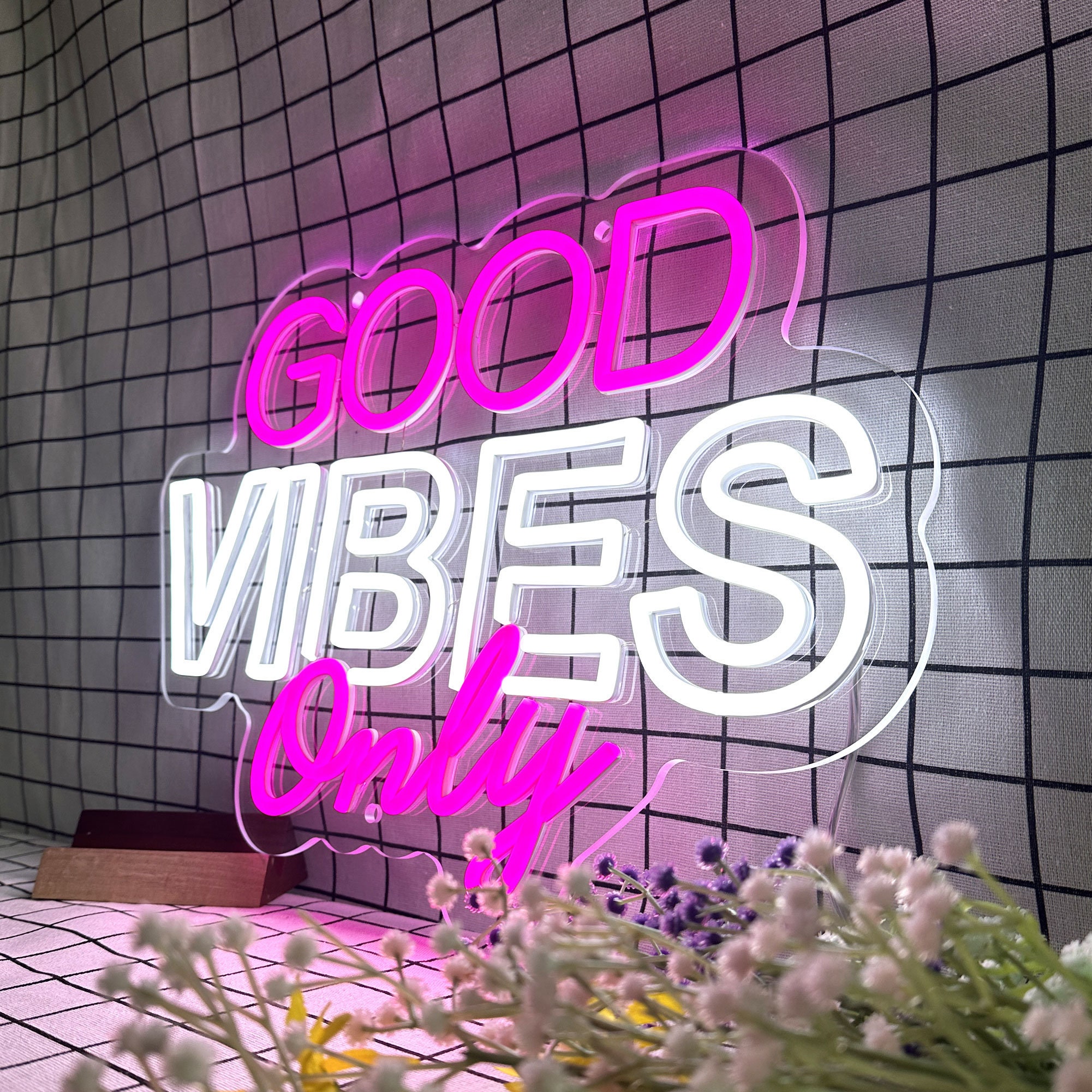 Good Vibes Only Neon Light, Neon Sign Light Decor, Good Vibes Only Bedroom Neon Sign, Bedroom Neon Lights, Good Vibes Only Wall Decoration