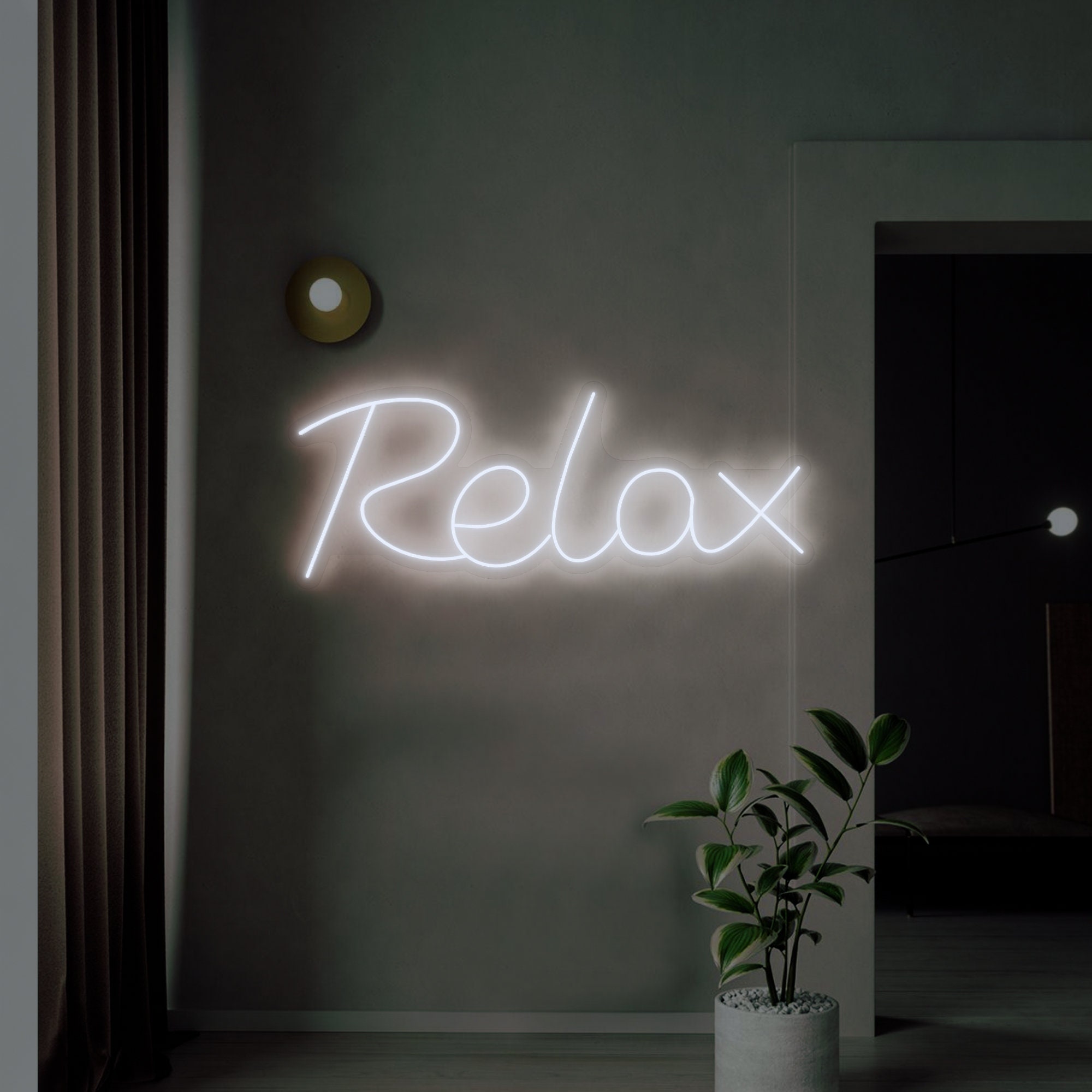 Relax Neon Sign | Relax Wall Art | Neon sign Bedroom | Room Decor | Cafe Shop Relax Light Sign | Relaxation | Relax Sign for Bathroom