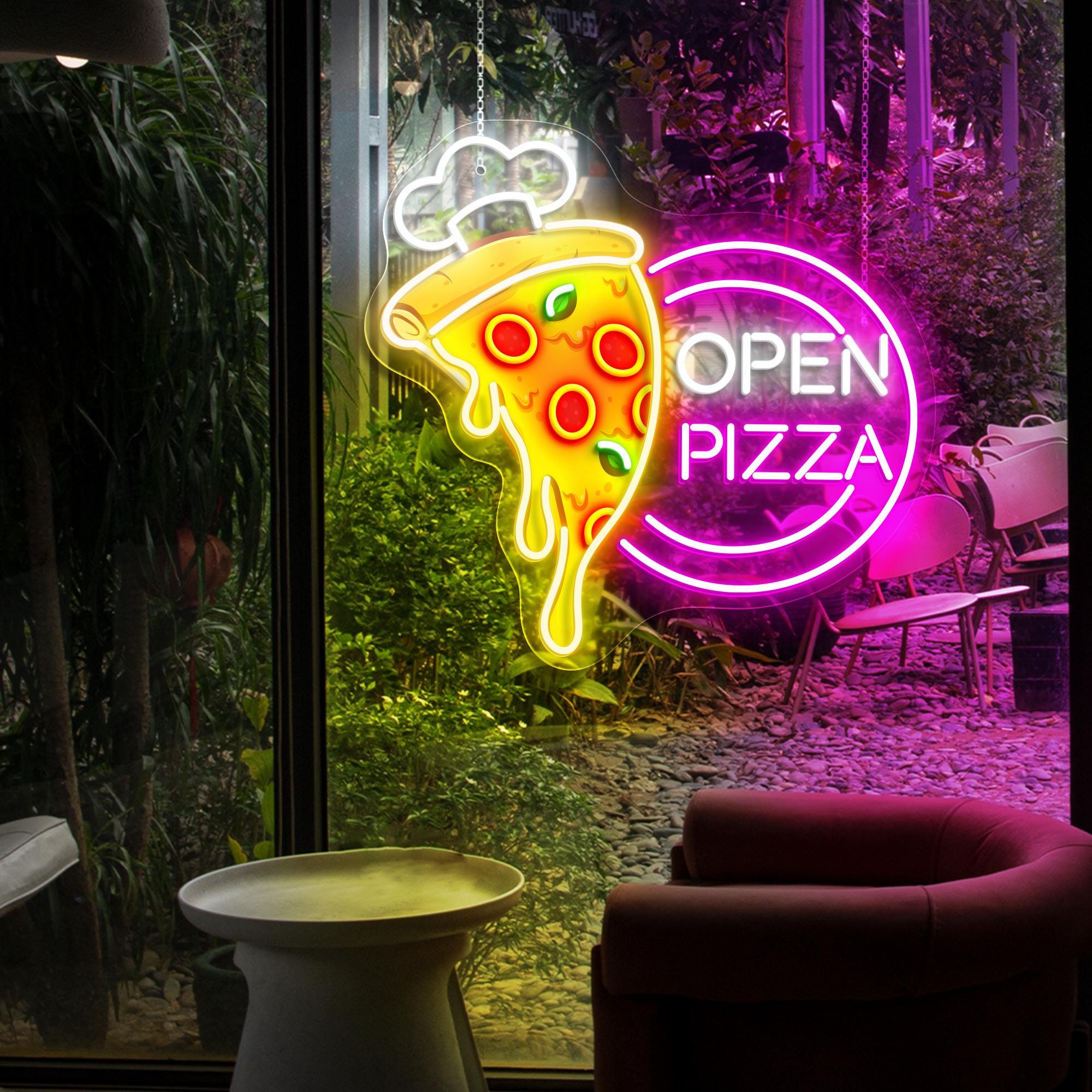 Custom Open Pizza Neon Signs Pizza Restaurant Decor Pizza Shop Neon Sign Wall Decor Neon Decor Pizza Lover's Gift Personalized Gift