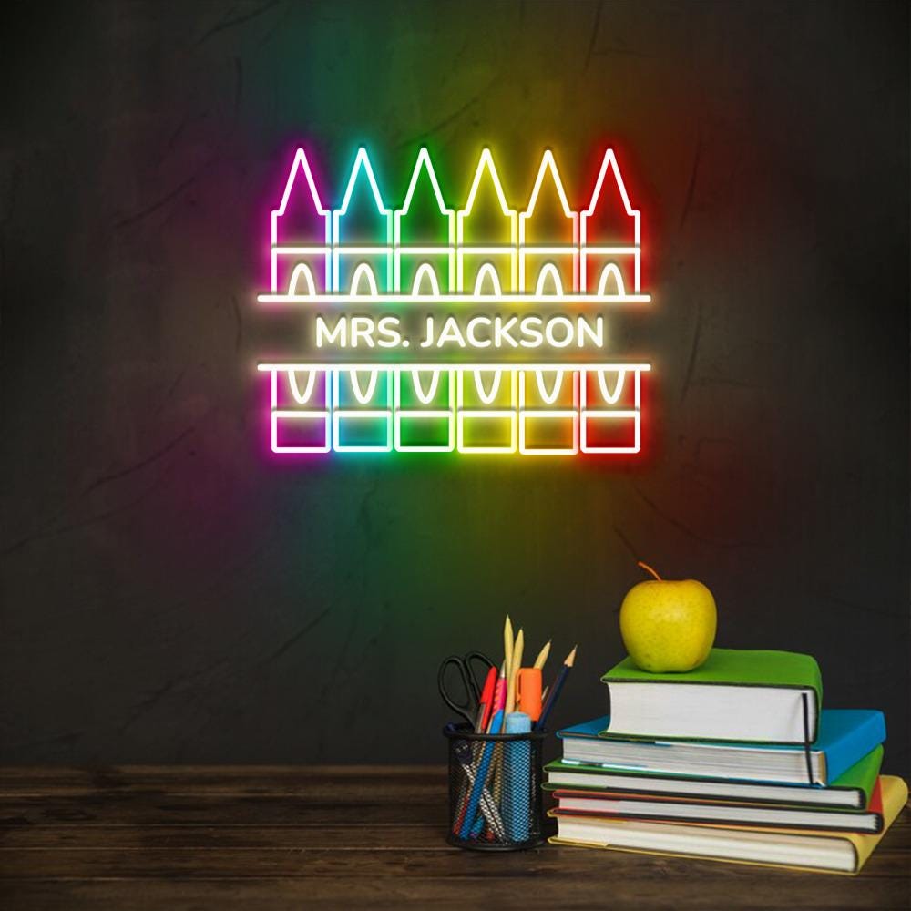 Customized Name Teacher Neon, Personalized Teacher Neon, Custom Teacher Neon, Gift for Teachers, Kindergarten Teacher, Teacher Appreciation