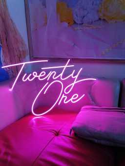 Neon Sign light/ neon sign custom/ led signn/ Font Signs /21 Twenty One /Custom for room engagement party birthday decor