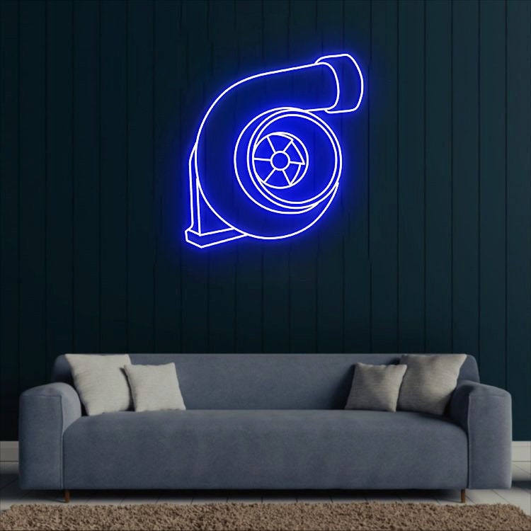 Turbo Neon Light, Turbo Wall Art, Car Garage Decor, Man Cave Gift, Gift for Men