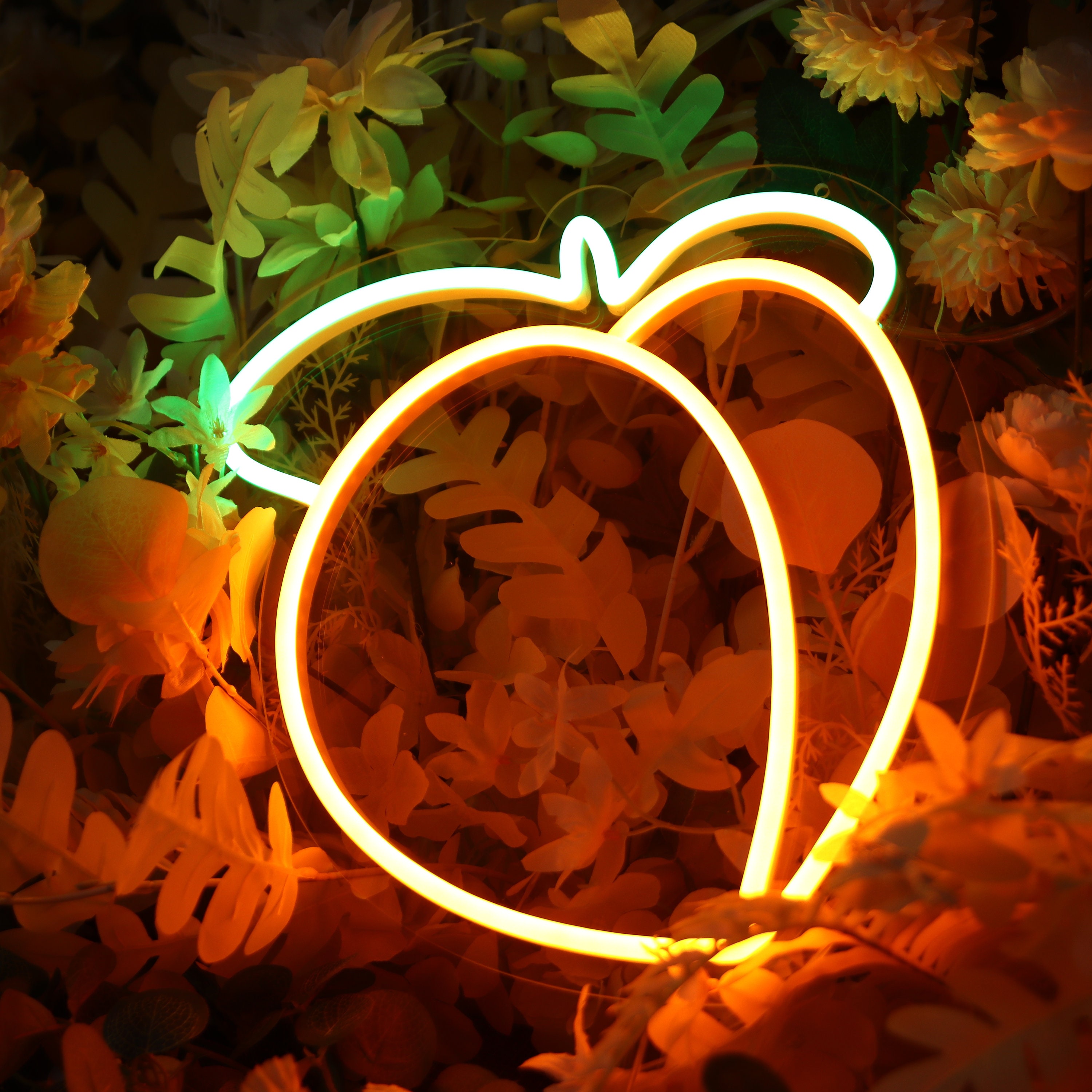 Peach Neon Sign, For Wall Decor, Peach Light Decor, Fruite Peach Neon Art Light Sign, Kid Room Decor, Neon Wall Art Decor, Fruits Shop Decor