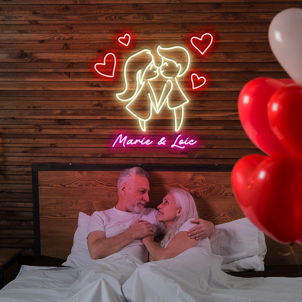 Valentine's Day For Women And Men Neon, Love Couple Neon for Women, Cute Valentine Day Neon, Valentine's Day Gifts, Happy Valentines Day