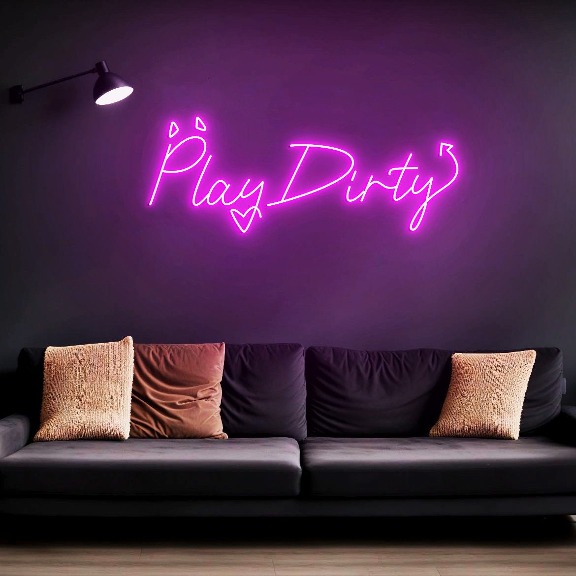 Play Dirty Neon Sign Custom Neon Sign Bedroom Wall Decor, Play Dirty Sign Wall Art, Red Neon Sign