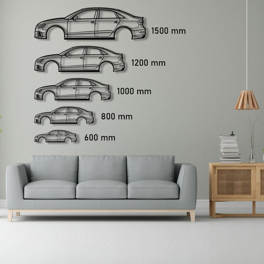 Audi RS3 Raised Metal Wall Art