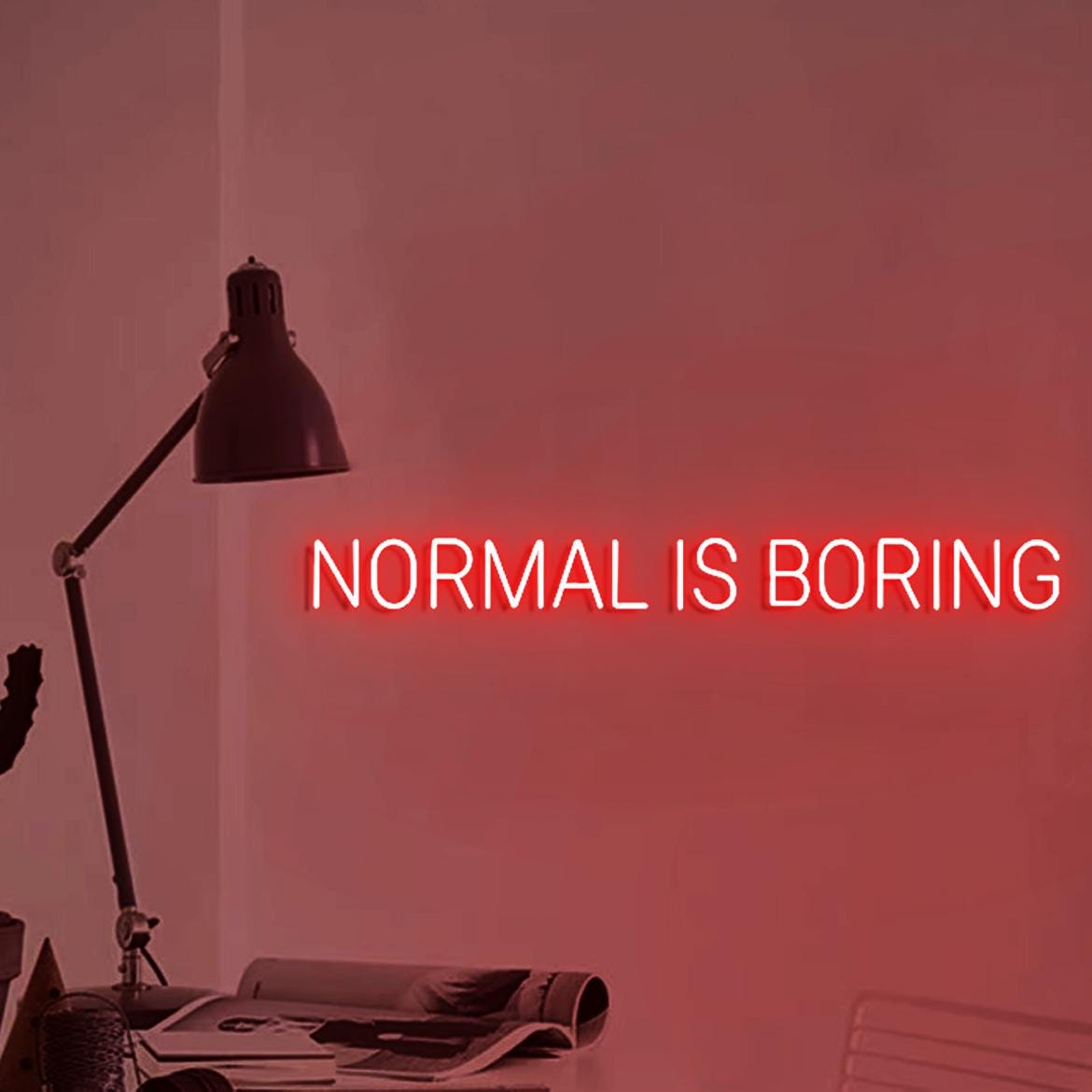 Custom Neon Sign Normal is Boring, Normal is Boring Sign, New Sign for Wall Decor, Motivational Wall Hanging, Neon Sign