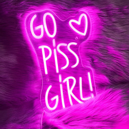 Go Piss Girl Neon Sign Restroom Wall Light Toilets Wall Art Neon Sign Go Piss Girl Light Unique Gift for Her Funny Bathroom Decor Home Decor