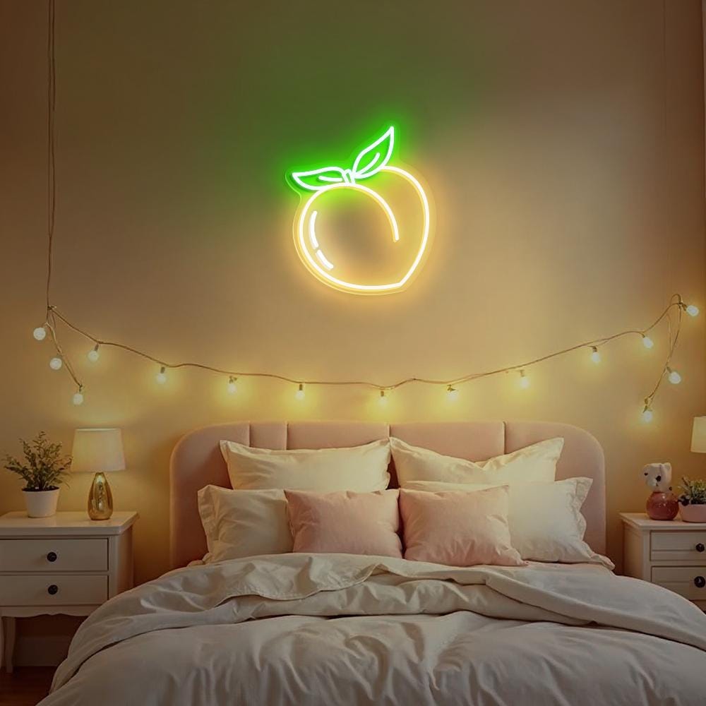 Peach Neon Sign, Fruit Led Sign, Peach Led Sign, Peach Neon Decor for Bedroom Living Room, Peach LED Sign, Fruit Neon Sign, Custom Neon Sign
