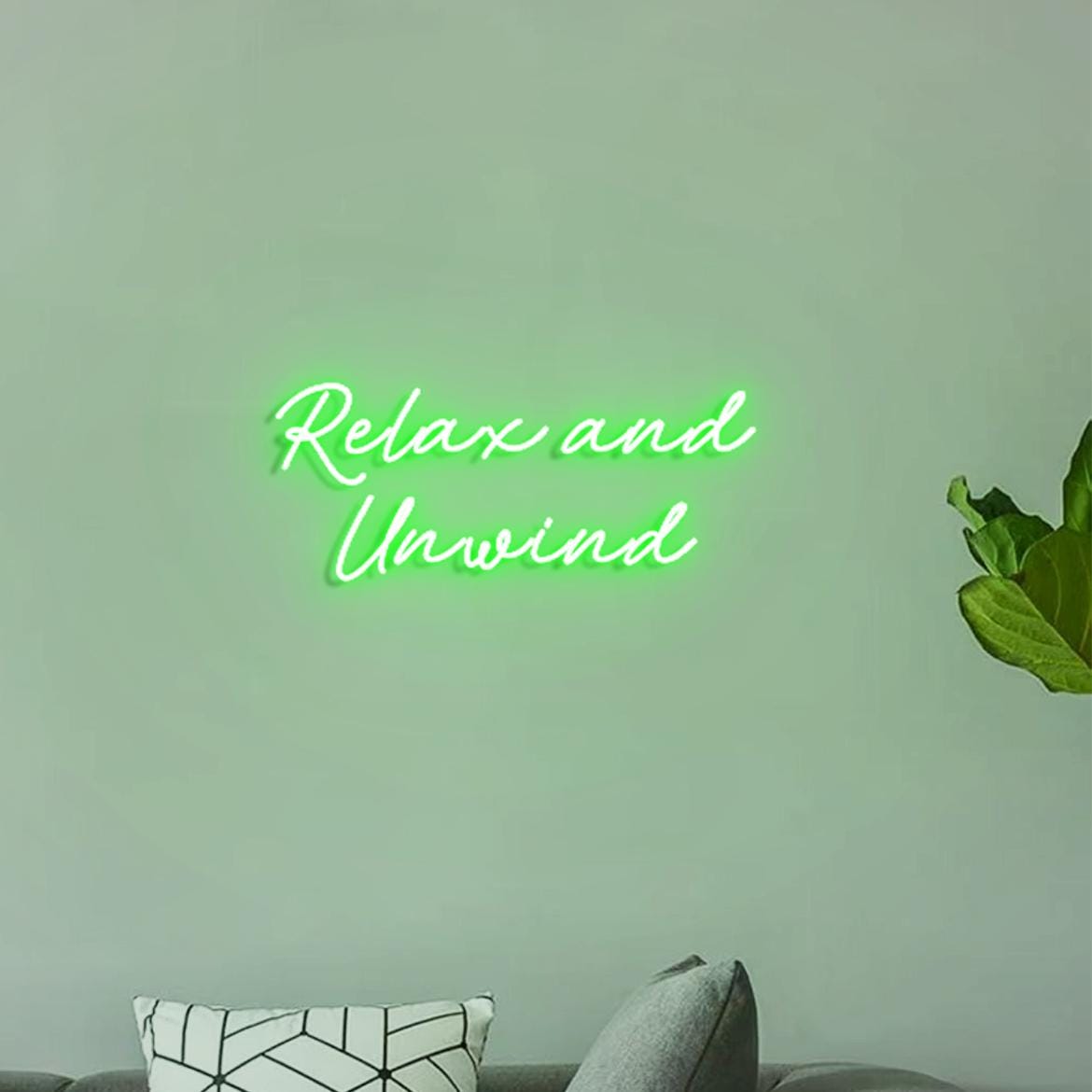 Relax and Unwind Sign, Neon Sign for Bathroom Spa Room Decor, Spa Salon Room Signs, Relax Sign for Massage Room, Unwind Sign Bathroom Room