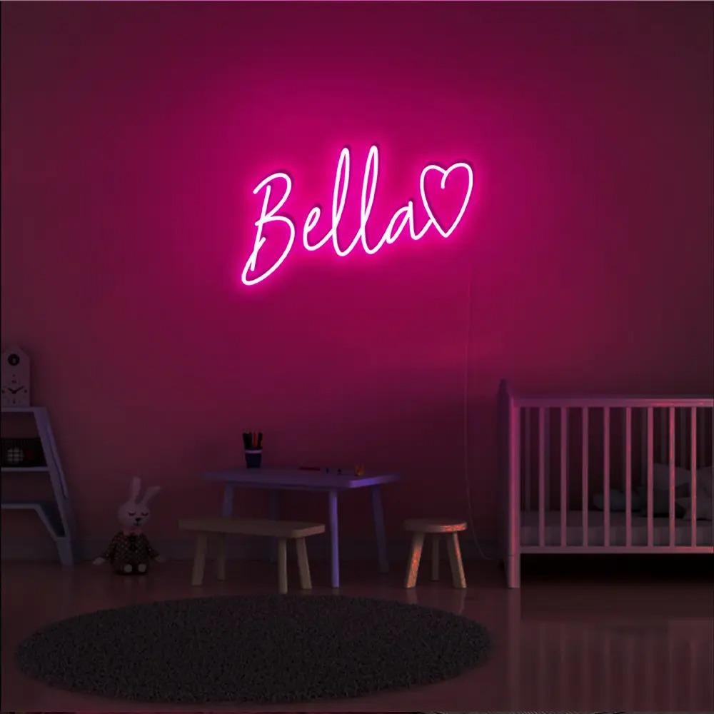 Custom Neon Sign Name For Kids Bedroom, Neon Sign Led Light Neon Sign Bedroom Decor Neon Sign Wall Decor Teenage Girls Gifts Christmas Gifts