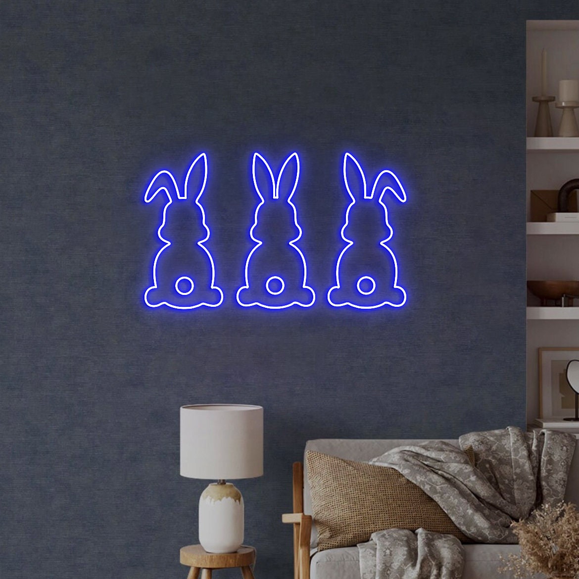 Easter Bunny Neon Sign Light, Easter Bunny Wall Decor, Cute Bunny, Easter Rabbit Decor, Easter Wall Decor