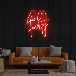 40 Forty Neon Sign, 40th Birthday Decorations,Custom Birthday Neon Light Sign, 40th Birthday Decor, 40th Birthday Neon Sign