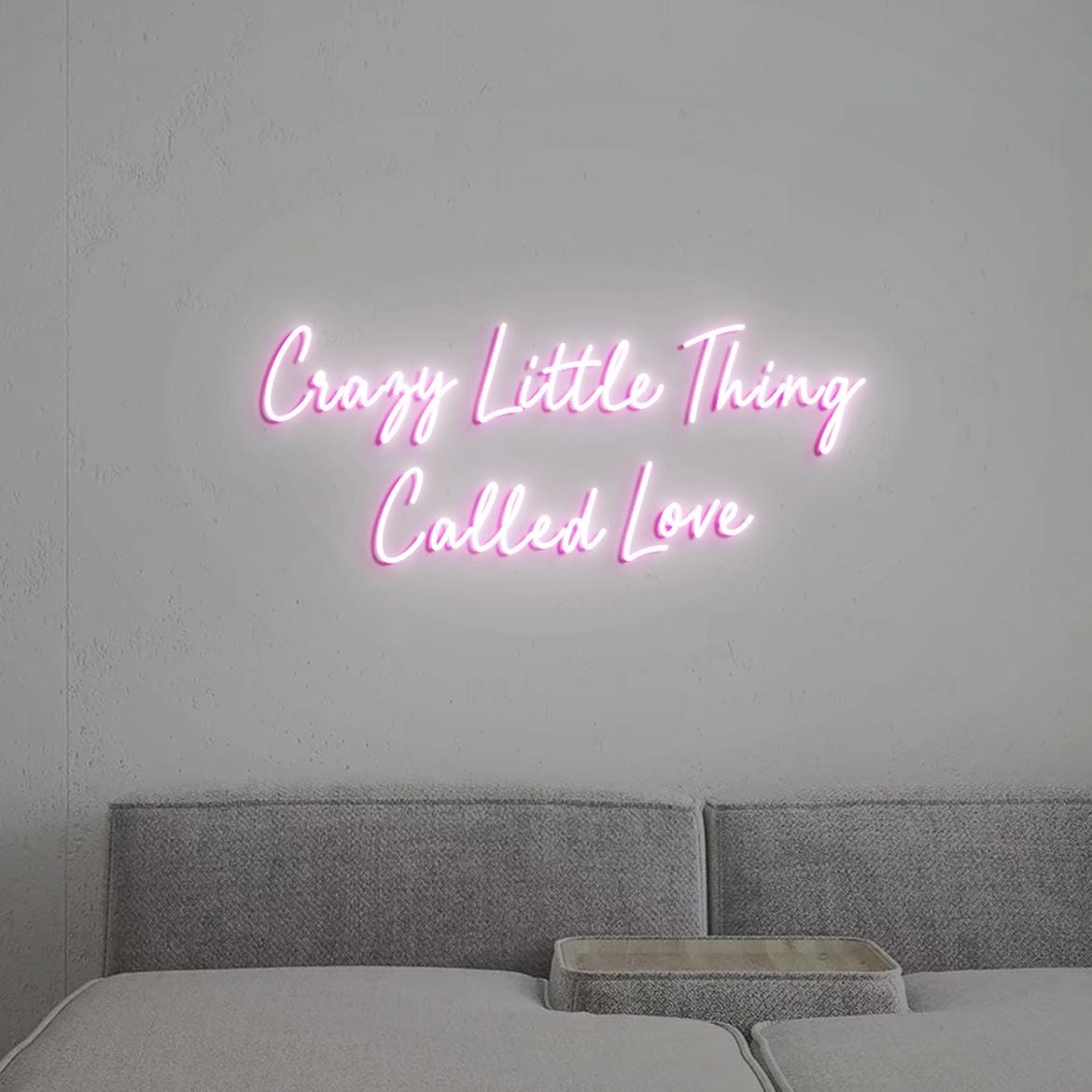 Crazy Little Thing Called Love Neon Sign Light Custom, Personalized Neon Light Pink Decor, Neon Light for Bar Party Decor