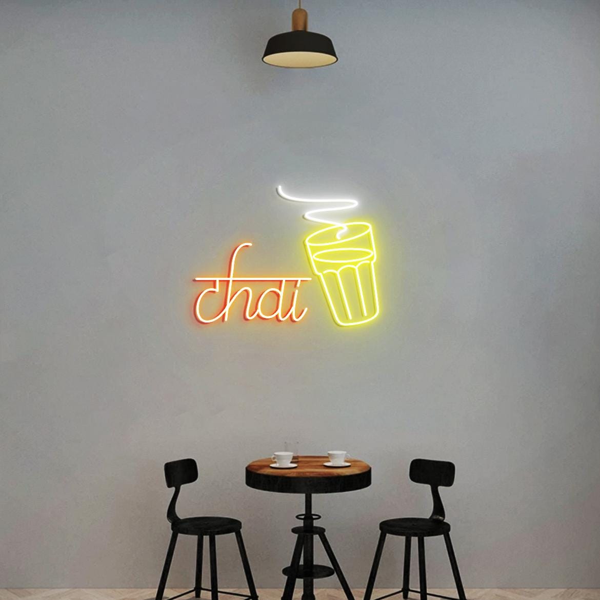 Chai Neon Sign Light, Indian Chai Sign for Dining Room, Restaurants Decor, India Chai Bar Wall SignChai, Chai Sign for Business Decor