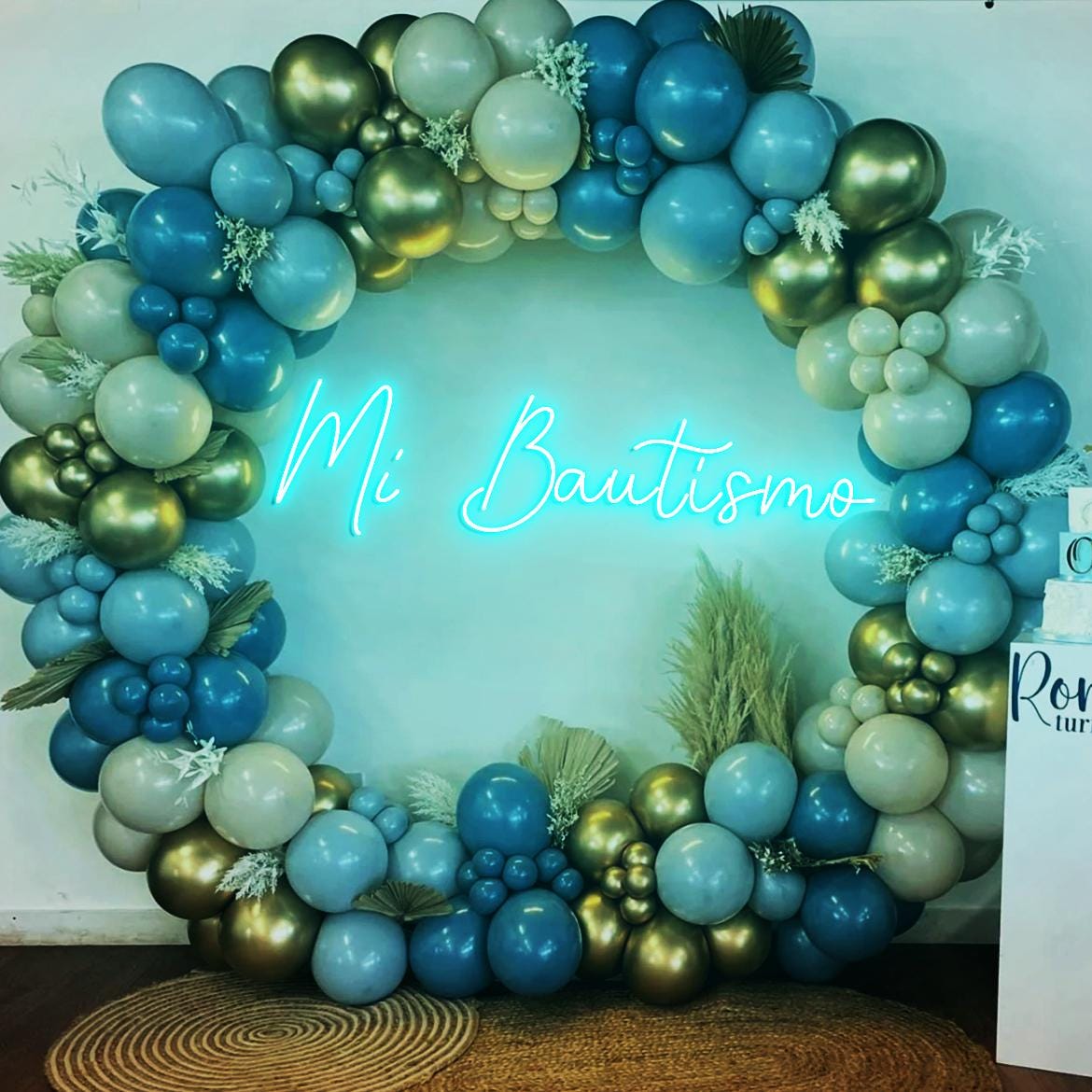 Mi Bautismo Neon Sign, My Baptism Spanish Party Backdrop Wall Neon Light, Christening Party First Communion Religious Party Decorations