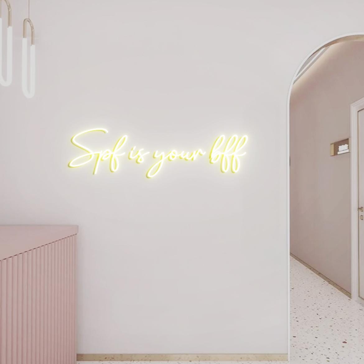 Spf is your bff Neon Sign, Sun Protection Skincare Clinic Wall Sign, Sunscreen & Skincare Sign, Spa Room Sign, Aestheticians
