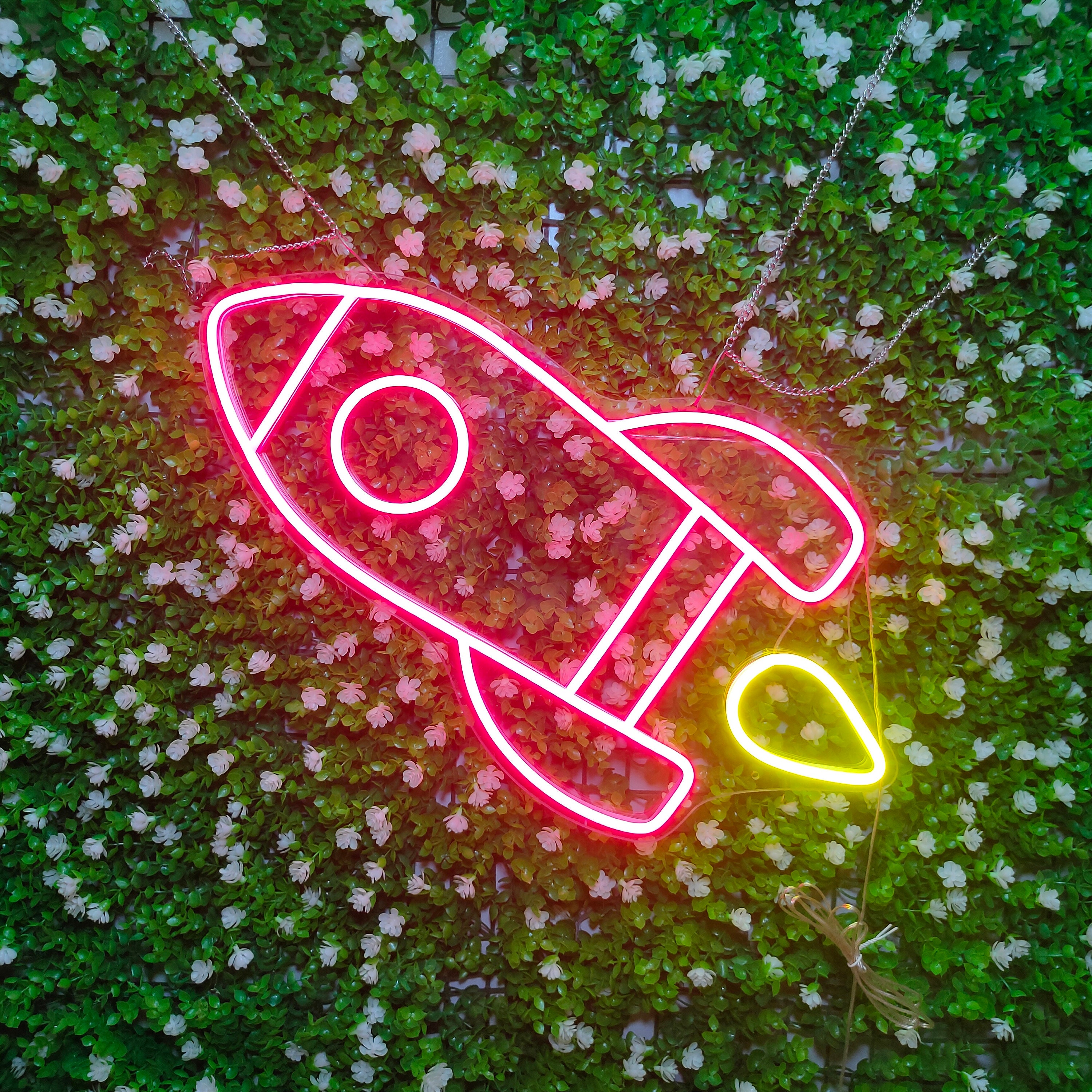 Neon Sign Rocket Decoration Custom Lights Room Home Decor Bedroom wall Hanging Bar Club Boy Personalized gifts Flexible light strip Banner
