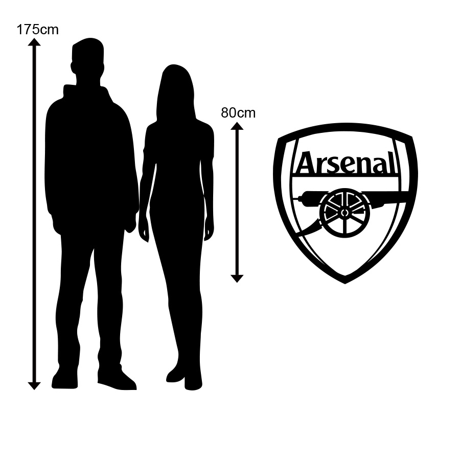 Arsenal FC Emblem Metal Signs Raised Steel Wall Art